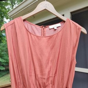 LOFT sleeveless dress Size 12P Burnt Amber